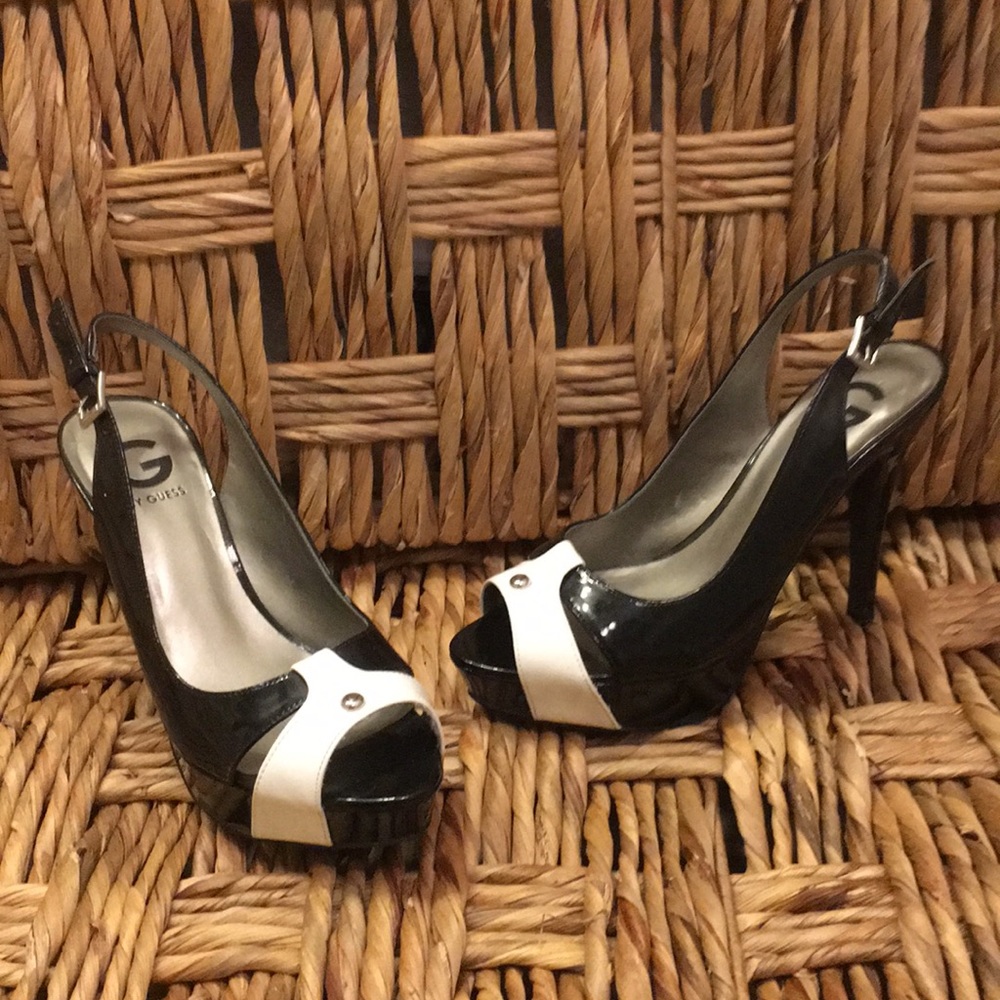 G by Guess High Heel Slingback Colorblock Pumps 👠